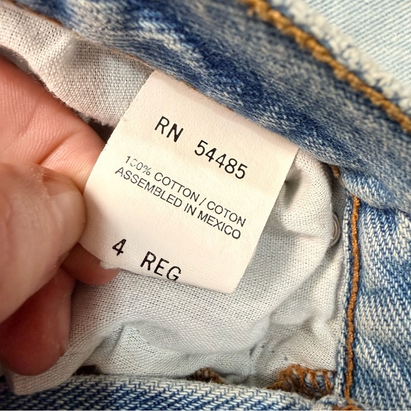 American Eagle Dungarees Women's 90s Mom Blue Jeans - Size 4 - 100% Cotton - Picture 7 of 8